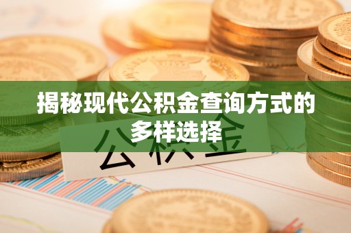 福清揭秘现代公积金查询方式的多样选择